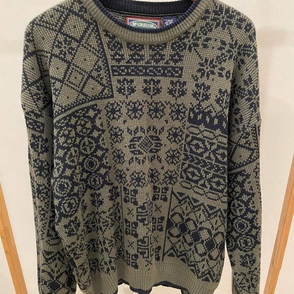 Vintage Abstract Geometric Southwestern Patterned Crewneck Sweater - Picture 3 of 4